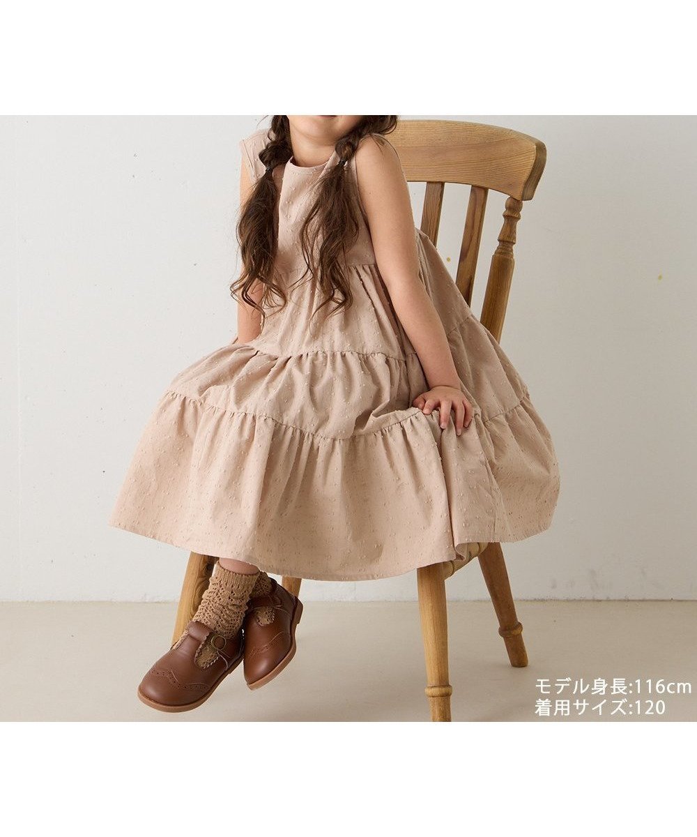 【リジェール/riziere / KIDS】のドビードットバックリボンワンピース インテリア・キッズ・メンズ・レディースファッション・服の通販 founy(ファウニー) 　ファッション　Fashion　キッズファッション　Fashion for Kids　ワンピース　Dresses　ポケット　Pocket, Pocket Detail　人気　Popular, Best Seller　定番　Standard, Basic Item　MOCABEIGE|ID: prp329100004960705 ipo3291000000037368045