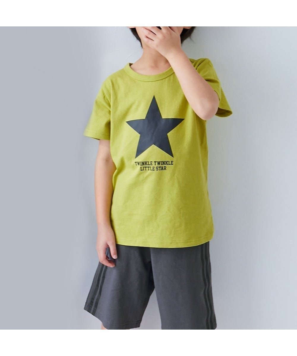 【デビロック/devirock / KIDS】の綿100% デビラボROOM ボーイズ半袖パジャマ 子供服 キッズ 男の子 パジャマ 26SS インテリア・キッズ・メンズ・レディースファッション・服の通販 founy(ファニー) 　ファッション　Fashion　キッズファッション　Fashion for Kids　パジャマ　Pajamas, Sleepwear　ボーイズ　Boyish, Boy Style　半袖　Short Sleeve, Half Sleeve　おすすめ　Recommended / Our Picks　お家時間・ステイホーム　Stay Home / At Home　旅行　Travel　2026年　2026　2026春夏・S/S　Spring/Summer 2026 SS26　006-スター-ピスタチオ|ID: prp329100004960736 ipo3291000000037219980