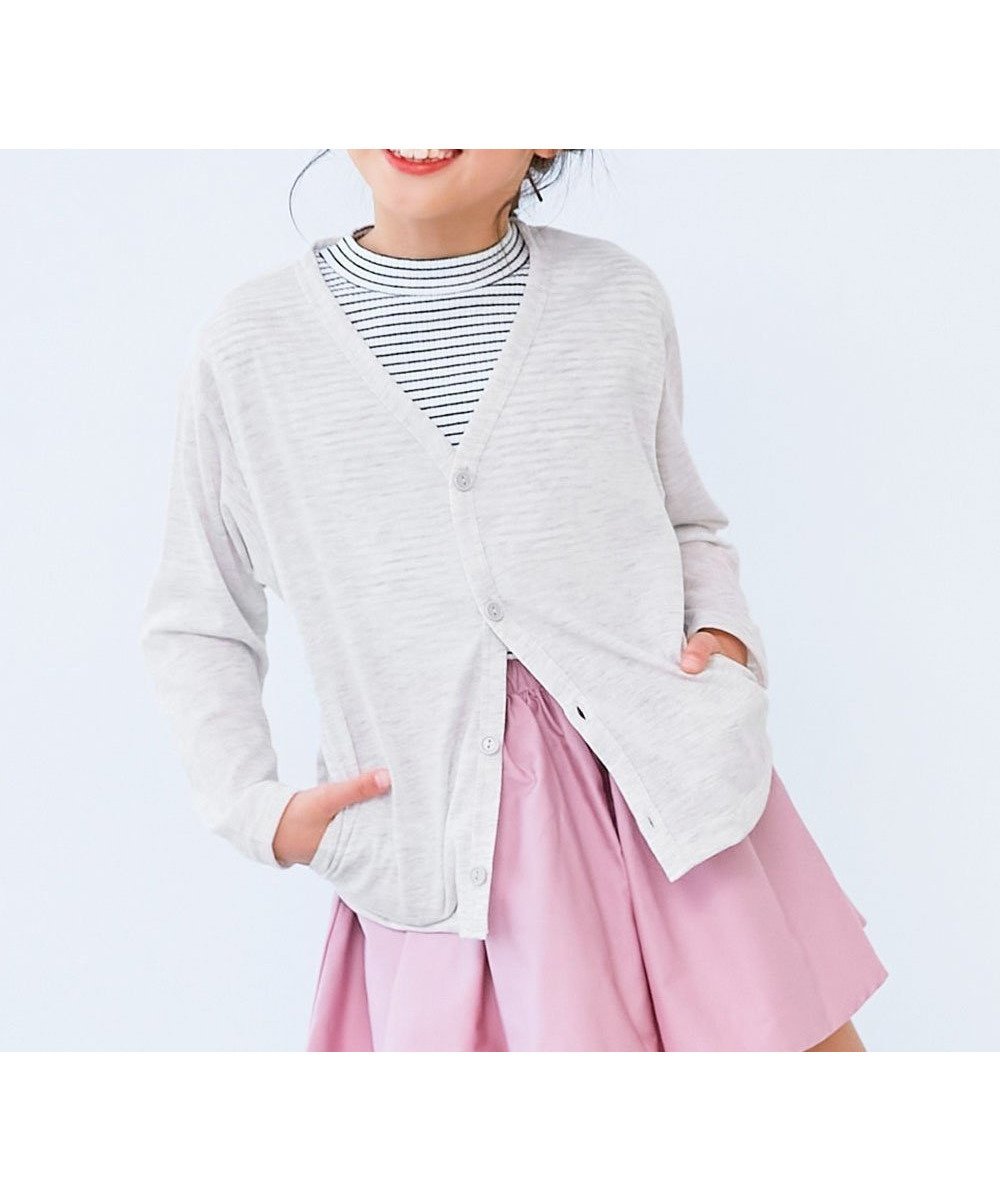 【デビロック/devirock / KIDS】のUVカット カーディガン 子供服 キッズ 男の子 女の子 UVカット UV対策 26SS インテリア・キッズ・メンズ・レディースファッション・服の通販 founy(ファニー) 　ファッション　Fashion　キッズファッション　Fashion for Kids　カットソー　Cut and Sewn Top　カラフル　Colorful Design　カーディガン　Cardigan, Knitwear　ベーシック　Basic, Essential　おすすめ　Recommended / Our Picks　夏　Summer　2026年　2026　2026春夏・S/S　Spring/Summer 2026 SS26　008-オートミール|ID: prp329100004960751 ipo3291000000037220074