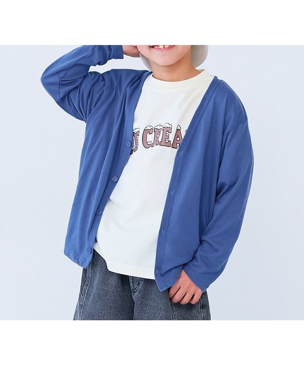 【デビロック/devirock / KIDS】のUVカット カーディガン 子供服 キッズ 男の子 女の子 UVカット UV対策 26SS インテリア・キッズ・メンズ・レディースファッション・服の通販 founy(ファニー) 　ファッション　Fashion　キッズファッション　Fashion for Kids　カットソー　Cut and Sewn Top　カラフル　Colorful Design　カーディガン　Cardigan, Knitwear　ベーシック　Basic, Essential　おすすめ　Recommended / Our Picks　夏　Summer　2026年　2026　2026春夏・S/S　Spring/Summer 2026 SS26　003-ブルー|ID: prp329100004960751 ipo3291000000037220079