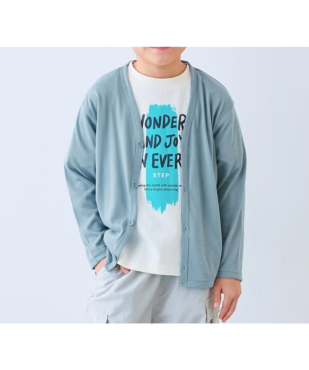【デビロック/devirock / KIDS】のUVカット カーディガン 子供服 キッズ 男の子 女の子 UVカット UV対策 26SS インテリア・キッズ・メンズ・レディースファッション・服の通販 founy(ファニー) 　ファッション　Fashion　キッズファッション　Fashion for Kids　カットソー　Cut and Sewn Top　カラフル　Colorful Design　カーディガン　Cardigan, Knitwear　ベーシック　Basic, Essential　おすすめ　Recommended / Our Picks　夏　Summer　2026年　2026　2026春夏・S/S　Spring/Summer 2026 SS26　004-ダスティブルー|ID: prp329100004960751 ipo3291000000037220080
