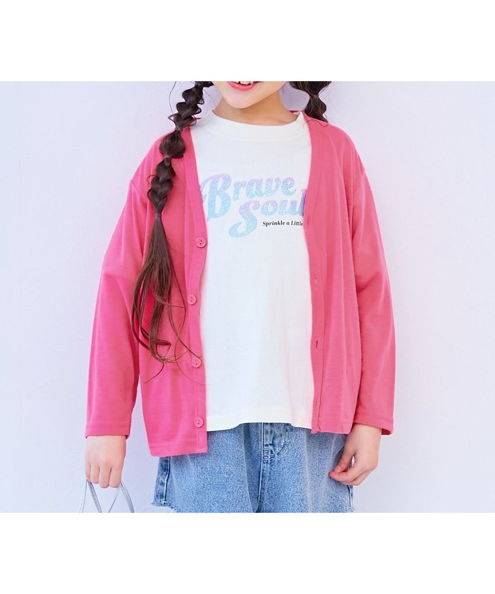 【デビロック/devirock / KIDS】のUVカット カーディガン 子供服 キッズ 男の子 女の子 UVカット UV対策 26SS インテリア・キッズ・メンズ・レディースファッション・服の通販 founy(ファニー) 　ファッション　Fashion　キッズファッション　Fashion for Kids　カットソー　Cut and Sewn Top　カラフル　Colorful Design　カーディガン　Cardigan, Knitwear　ベーシック　Basic, Essential　おすすめ　Recommended / Our Picks　夏　Summer　2026年　2026　2026春夏・S/S　Spring/Summer 2026 SS26　009-チェリーピンク|ID: prp329100004960751 ipo3291000000037220086