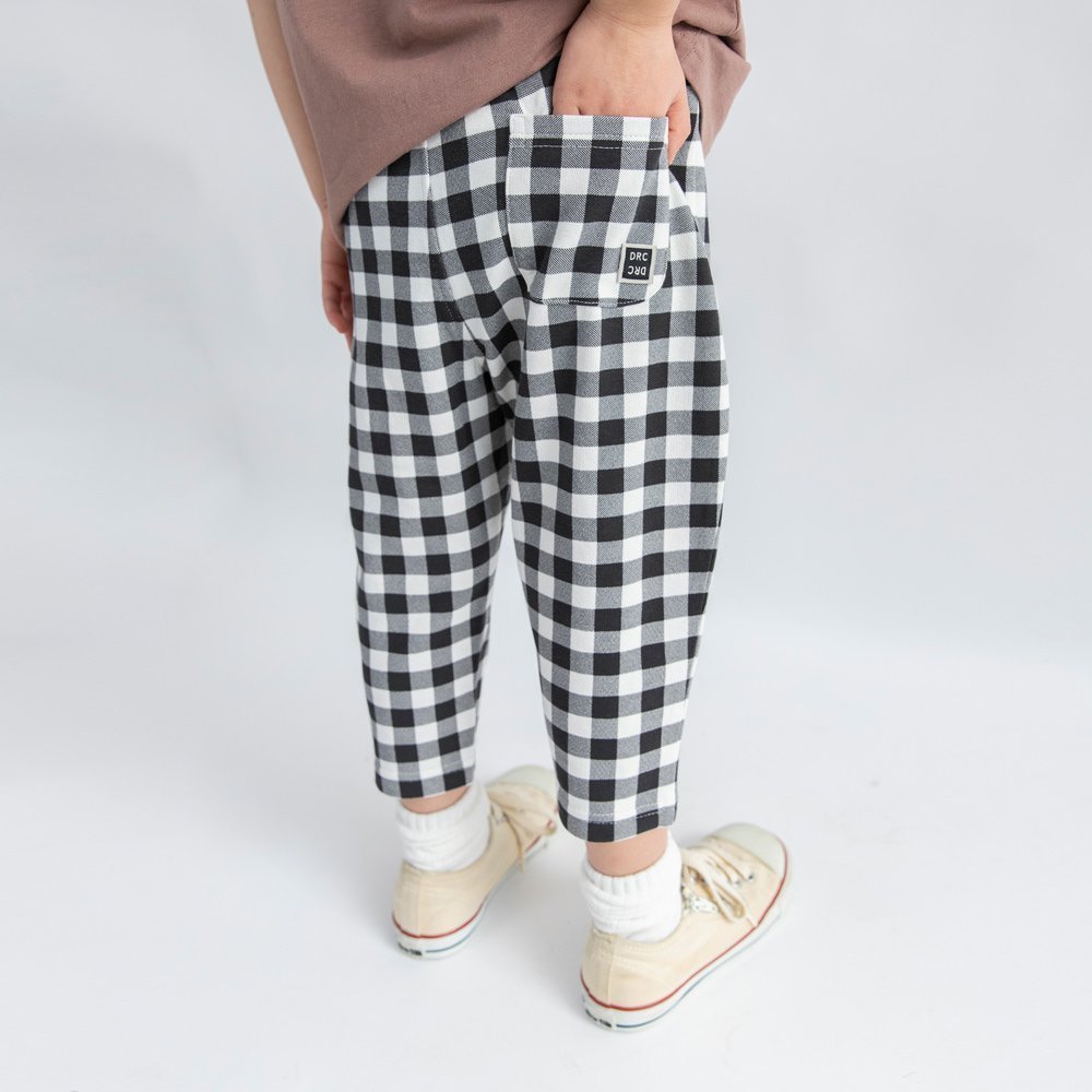 【ブランシェス/branshes / KIDS】の【WEB限定/DRC】カットソー7分丈パンツ ゆったりサイズ インテリア・キッズ・メンズ・レディースファッション・服の通販 founy(ファニー) 　ファッション　Fashion　キッズファッション　Fashion for Kids　トップス・カットソー　Cut & Sew Tops　ボトムス　Bottoms　秋　Autumn　カットソー　Cut and Sewn Top　ストレッチ　Stretch, Stretchy Fabric　タオル　Towel, Bath Towel　定番　Standard, Basic Item　ハンカチ　Handkerchief, Hanky　ボーイズ　Boyish, Boy Style　ポケット　Pocket, Pocket Detail　プチプライス・低価格　Affordable / Budget Price　おすすめ　Recommended / Our Picks　夏　Summer　93:黒_ギンガム|ID: prp329100004960755 ipo3291000000037220101