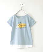【イッカ/ikka / KIDS】の【親子コーデ】裾レイヤードロールアップロゴTシャツ(120~160cm) サックスブルー|ID: prp329100004960785 ipo3291000000037220234