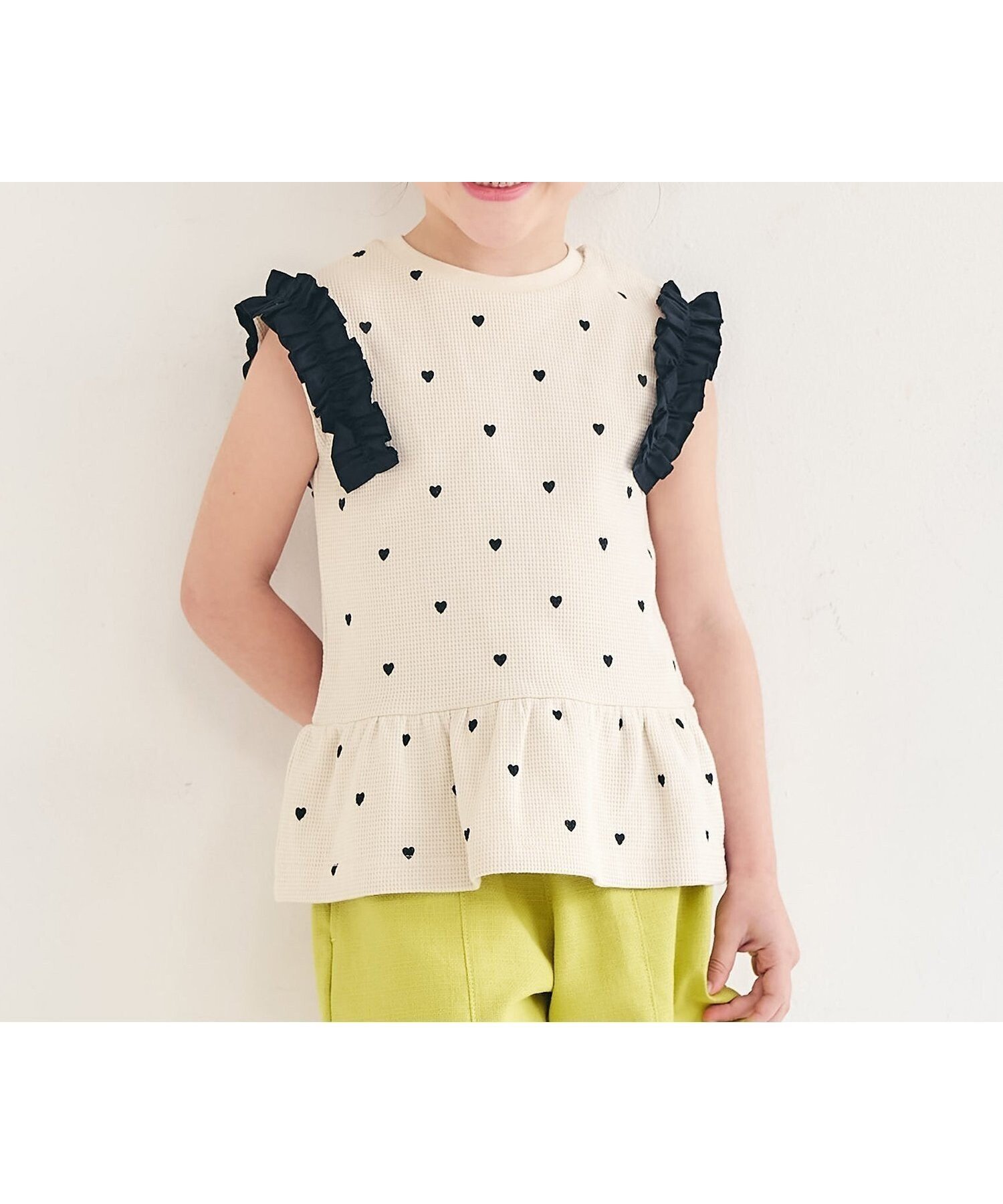 【エフオー オンラインストア/F.O.Online Store / KIDS】のWEB限定 袖フリルワッフルTシャツ 人気、トレンドファッション・服の通販 founy(ファニー) 　ファッション　Fashion　キッズファッション　Fashion for Kids　フリル　Frill, Ruffle　ワッフル　Waffle, Waffle Knit　半袖　Short Sleeve, Half Sleeve　 other-1|ID: prp329100004960829 ipo3291000000037220449