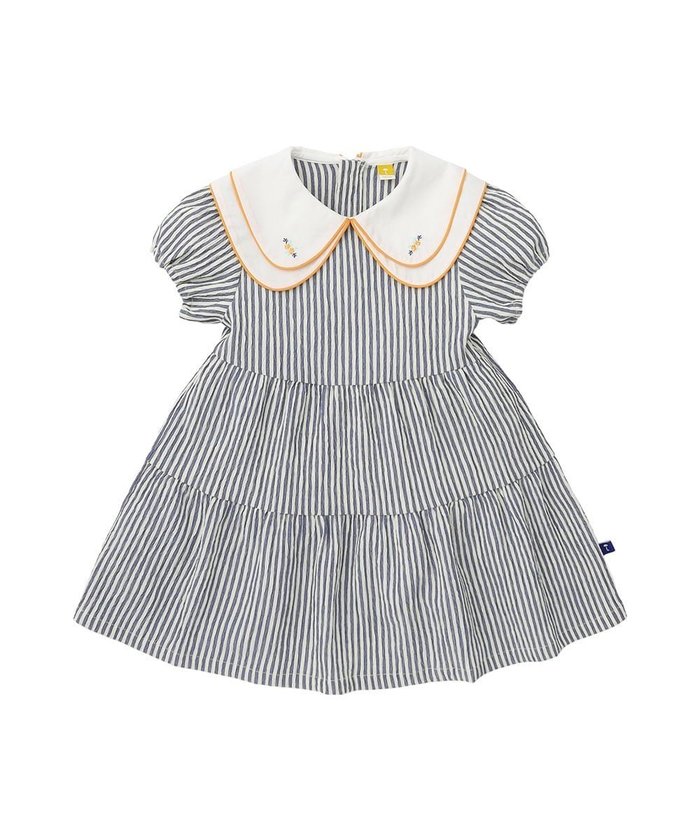 【モイモルン/moimoln / KIDS】の【日本限定】ストレッチサッカーストライプワンピース インテリア・キッズ・メンズ・レディースファッション・服の通販 founy(ファニー) https://founy.com/ ファッション Fashion キッズファッション Fashion for Kids ワンピース Dresses サッカー Seersucker, Summer Fabric ショール Shawl, Wrap |ID: prp329100004960851 ipo3291000000037220545