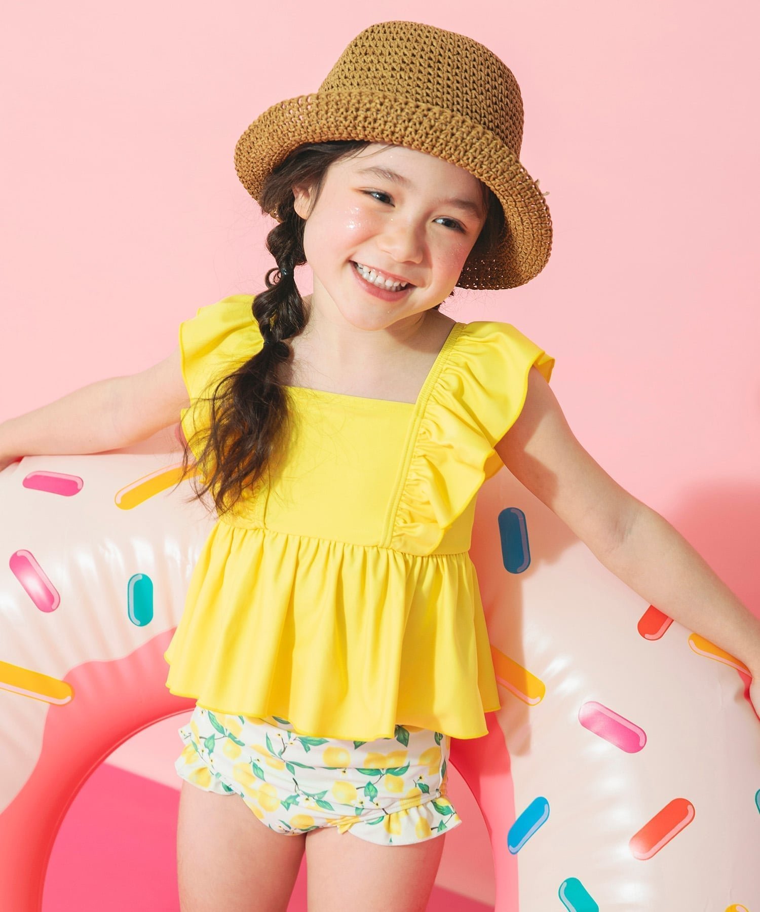 【ブランシェス/branshes / KIDS】の【水着 / SWIM】フリルタンキニ インテリア・キッズ・メンズ・レディースファッション・服の通販 founy(ファニー) 　ファッション　Fashion　キッズファッション　Fashion for Kids　セパレート　Separate, Two-Piece　フリル　Frill, Ruffle　人気　Popular, Best Seller　水着　Swimsuit, Swimwear　無地　Plain, Solid Color　イエロー|ID: prp329100004960866 ipo3291000000037220622