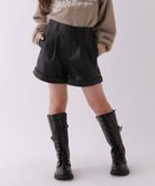 【レピピアルマリオ/repipi armario / KIDS】の【10C REPIPI】フェイクレザーショートパンツ ブラック09|ID: prp329100004960900 ipo3291000000037220790