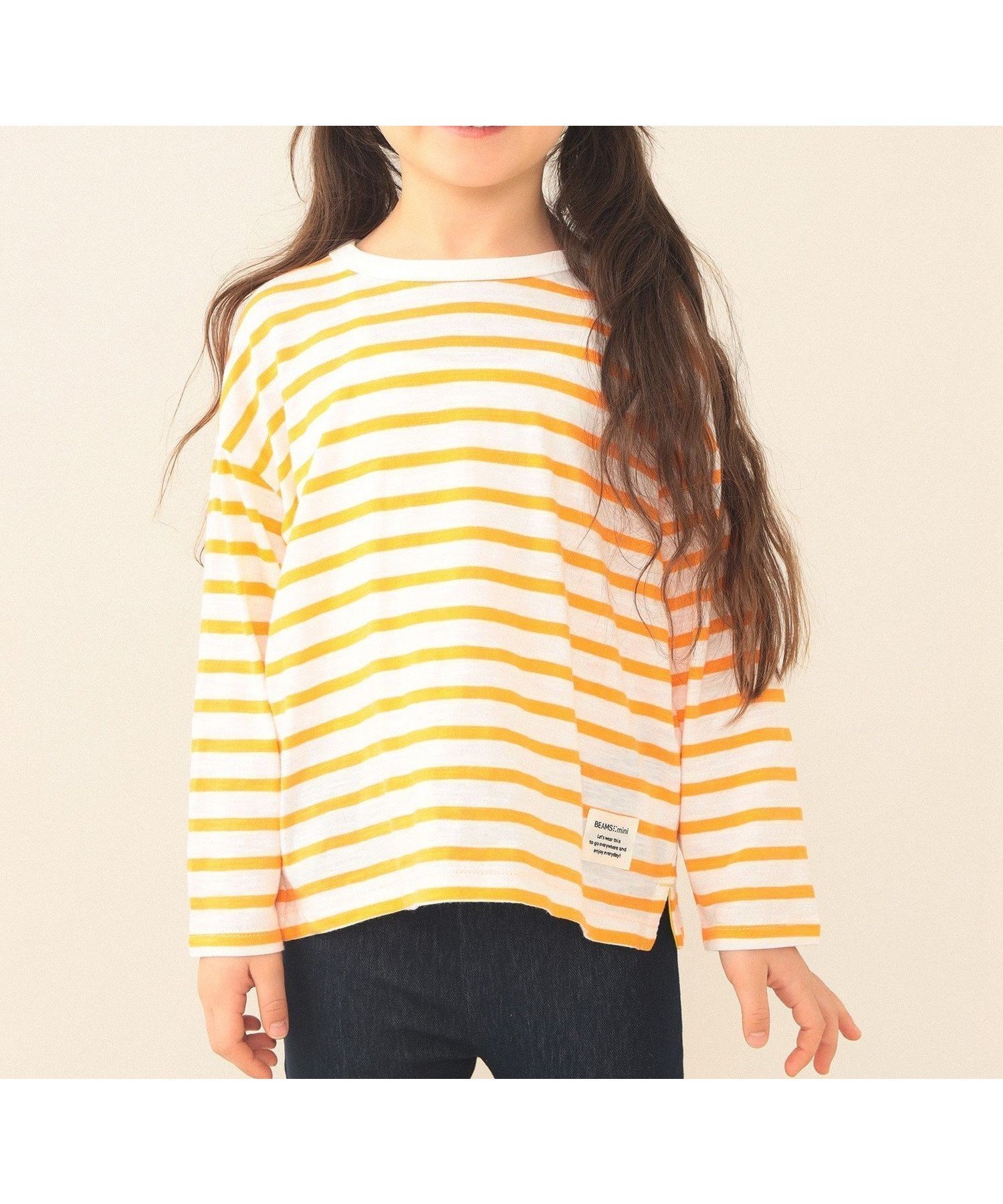 【ビームス ミニ/BEAMS mini / KIDS】のボーダー ロングスリーブ Tシャツ 2026SS(90~140cm) 通学 通園 キッズ ロンT レイヤード インテリア・キッズ・メンズ・レディースファッション・服の通販 founy(ファニー) 　ファッション　Fashion　キッズファッション　Fashion for Kids　シンプル　Simple, Minimal　スリーブ　Sleeve, Long Sleeve / Short Sleeve　定番　Standard, Basic Item　ベーシック　Basic, Essential　ボーダー　Border, Stripe　リラックス　Relax, Relaxed Fit　ロング　Long, Long-Length　2026年　2026　2026春夏・S/S　Spring/Summer 2026 SS26　ORANGE|ID: prp329100004960908 ipo3291000000037220837