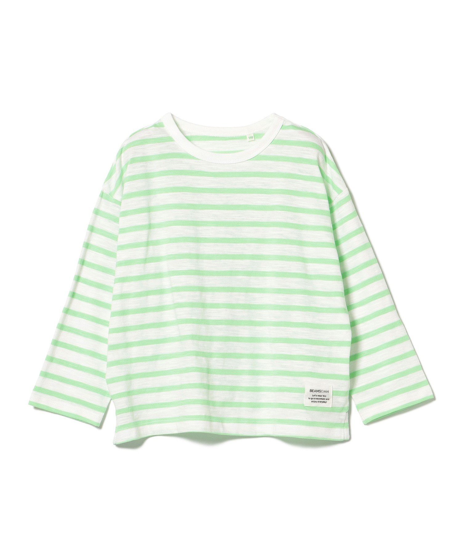 【ビームス ミニ/BEAMS mini / KIDS】のボーダー ロングスリーブ Tシャツ 2026SS(90~140cm) 通学 通園 キッズ ロンT レイヤード インテリア・キッズ・メンズ・レディースファッション・服の通販 founy(ファニー) 　ファッション　Fashion　キッズファッション　Fashion for Kids　シンプル　Simple, Minimal　スリーブ　Sleeve, Long Sleeve / Short Sleeve　定番　Standard, Basic Item　ベーシック　Basic, Essential　ボーダー　Border, Stripe　リラックス　Relax, Relaxed Fit　ロング　Long, Long-Length　2026年　2026　2026春夏・S/S　Spring/Summer 2026 SS26　LIME|ID: prp329100004960908 ipo3291000000037220840