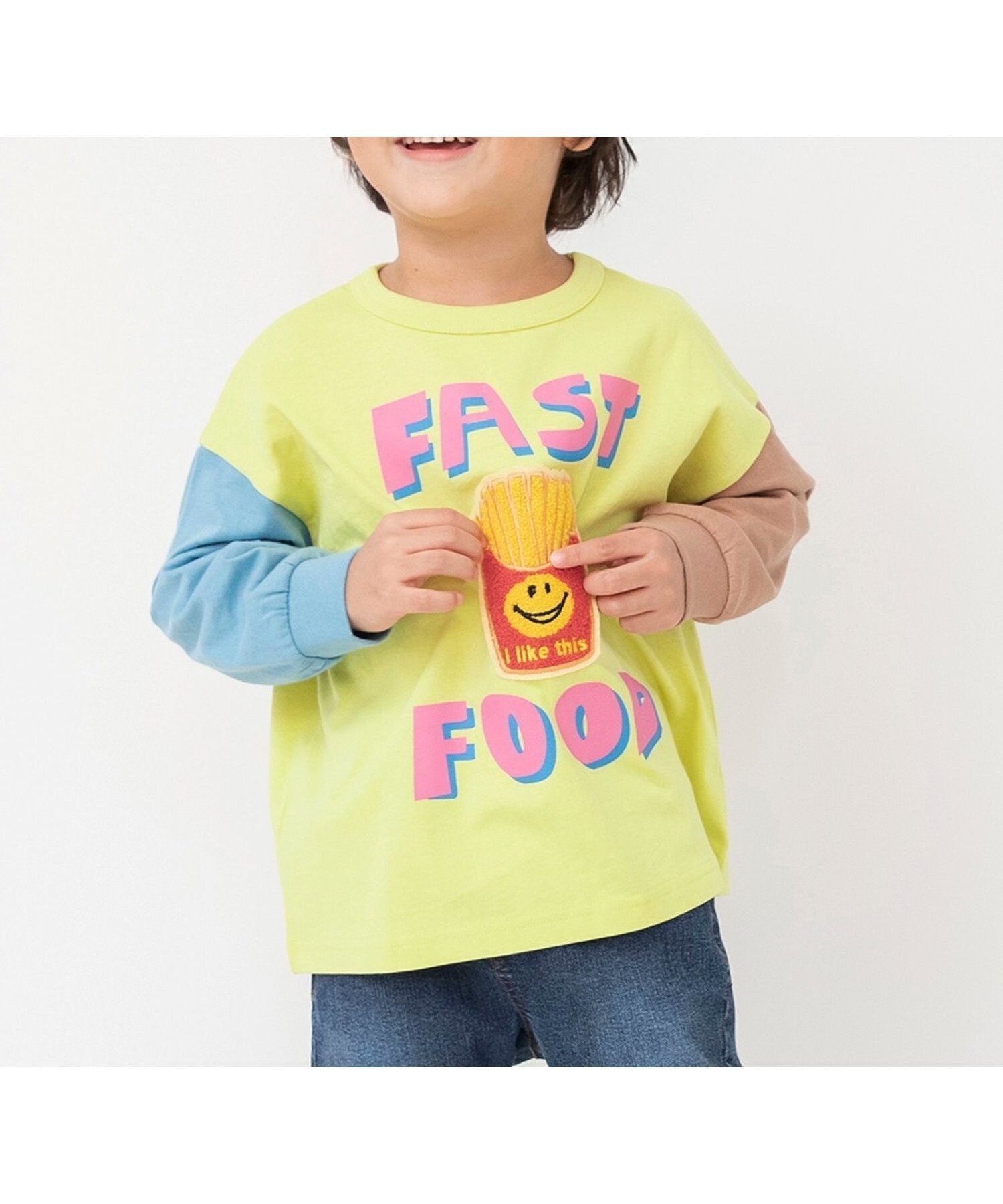 【エフオー オンラインストア/F.O.Online Store / KIDS】の【リンク】ユニークサガラワッペンロンT インテリア・キッズ・メンズ・レディースファッション・服の通販 founy(ファニー) 　ファッション　Fashion　キッズファッション　Fashion for Kids　定番　Standard, Basic Item　人気　Popular, Best Seller　長袖　Long Sleeve, Full Sleeve　プリント　Print, Printed Pattern　レインボー|ID: prp329100004960916 ipo3291000000037220881