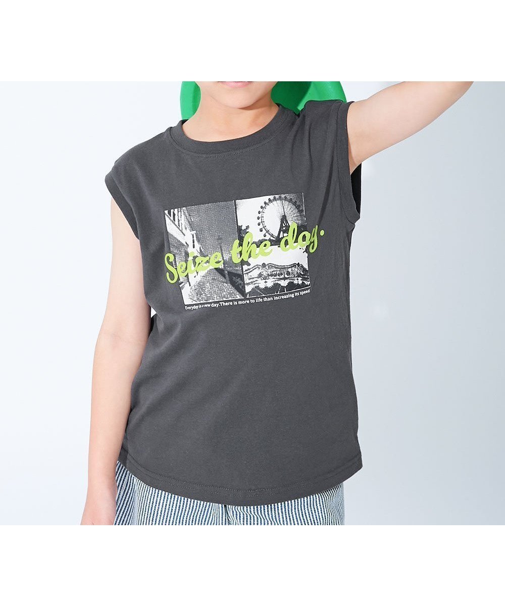 【デビロック/devirock / KIDS】の綿100% デビラボ BIGシルエット プリントタンクトップ 子供服 キッズ 男の子 26SS インテリア・キッズ・メンズ・レディースファッション・服の通販 founy(ファニー) 　ファッション　Fashion　キッズファッション　Fashion for Kids　タンク　Tank Top, Sleeveless Top　ハーフ　Half, Half-Length　プリント　Print, Printed Pattern　おすすめ　Recommended / Our Picks　夏　Summer　2026年　2026　2026春夏・S/S　Spring/Summer 2026 SS26　002-フォト-スミクロ|ID: prp329100004960924 ipo3291000000037220919