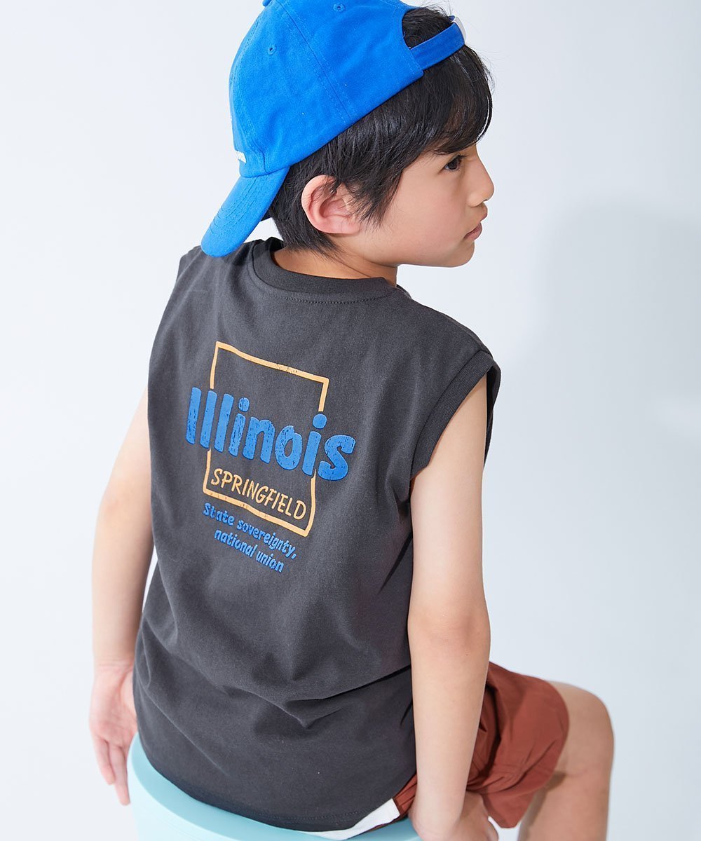 【デビロック/devirock / KIDS】の綿100% デビラボ BIGシルエット プリントタンクトップ 子供服 キッズ 男の子 26SS インテリア・キッズ・メンズ・レディースファッション・服の通販 founy(ファニー) 　ファッション　Fashion　キッズファッション　Fashion for Kids　タンク　Tank Top, Sleeveless Top　ハーフ　Half, Half-Length　プリント　Print, Printed Pattern　おすすめ　Recommended / Our Picks　夏　Summer　2026年　2026　2026春夏・S/S　Spring/Summer 2026 SS26　006-ロゴ4-スミクロ|ID: prp329100004960924 ipo3291000000037220922
