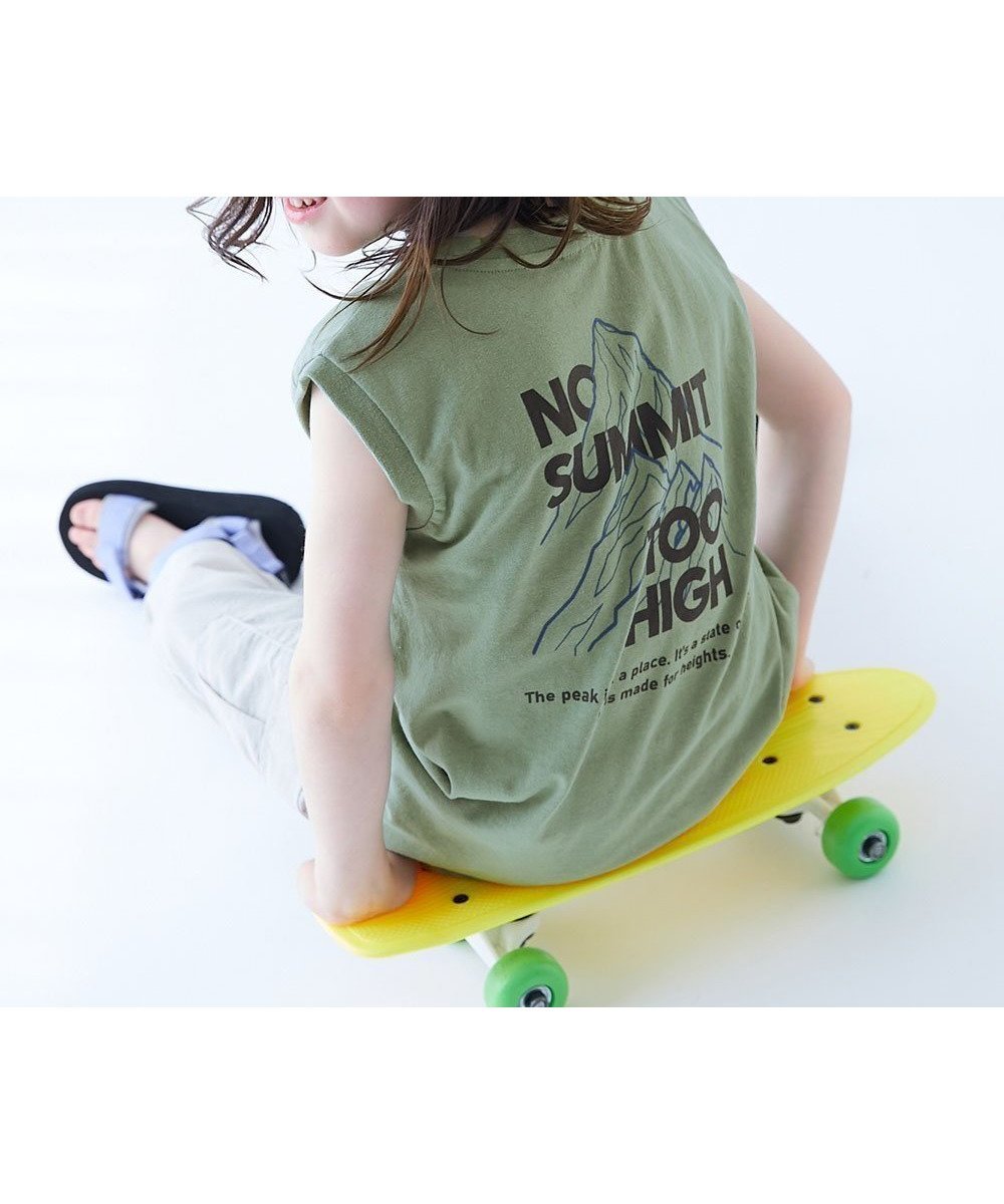 【デビロック/devirock / KIDS】の綿100% デビラボ BIGシルエット プリントタンクトップ 子供服 キッズ 男の子 26SS インテリア・キッズ・メンズ・レディースファッション・服の通販 founy(ファニー) 　ファッション　Fashion　キッズファッション　Fashion for Kids　タンク　Tank Top, Sleeveless Top　ハーフ　Half, Half-Length　プリント　Print, Printed Pattern　おすすめ　Recommended / Our Picks　夏　Summer　2026年　2026　2026春夏・S/S　Spring/Summer 2026 SS26　008-山-クリームグリーン|ID: prp329100004960924 ipo3291000000037220925