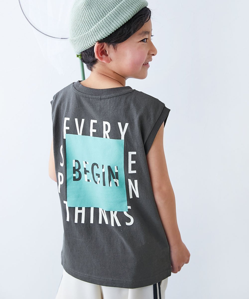 【デビロック/devirock / KIDS】の綿100% デビラボ BIGシルエット プリントタンクトップ 子供服 キッズ 男の子 26SS インテリア・キッズ・メンズ・レディースファッション・服の通販 founy(ファニー) 　ファッション　Fashion　キッズファッション　Fashion for Kids　タンク　Tank Top, Sleeveless Top　ハーフ　Half, Half-Length　プリント　Print, Printed Pattern　おすすめ　Recommended / Our Picks　夏　Summer　2026年　2026　2026春夏・S/S　Spring/Summer 2026 SS26　009-ロゴ5-スミクロ|ID: prp329100004960924 ipo3291000000037220928