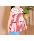 【エフオー オンラインストア/F.O.Online Store / KIDS】のカラーストライプ・ギンガムスカラップハート衿チュニック 人気、トレンドファッション・服の通販 founy(ファニー) ファッション Fashion キッズファッション Fashion for Kids チュニック Tunic, Long Top thumbnail ストライプ柄|ID: prp329100004960962 ipo3291000000037221103