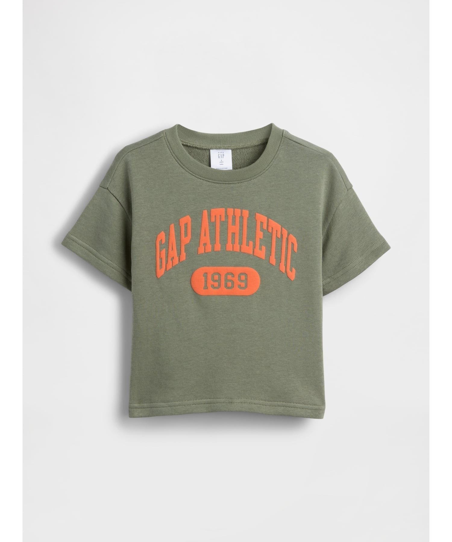 【ギャップ/GAP / KIDS】のbabyGap フレンチテリー 半袖 スウェットシャツ インテリア・キッズ・メンズ・レディースファッション・服の通販 founy(ファウニー) 　ファッション　Fashion　キッズファッション　Fashion for Kids　グラフィック　Graphic, Graphic Design　ショルダー　Shoulder, Shoulder Strap　ストレート　Straight, Straight Cut　ドロップ　Drop Shoulder, Dropped Style　フィット　Fit, Slim Fit　フレンチ　French, French Style　フロント　Front, Front Design　リラックス　Relax, Relaxed Fit　半袖　Short Sleeve, Half Sleeve　MESCULEN_GREEN|ID: prp329100004960987 ipo3291000000037380450