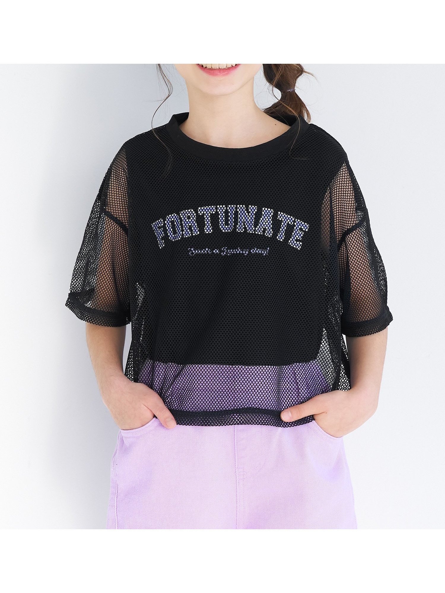 【コカ/coca / KIDS】のキッズ メッシュトップス タンクトップ 2点セット インテリア・キッズ・メンズ・レディースファッション・服の通販 founy(ファニー) 　ファッション　Fashion　キッズファッション　Fashion for Kids　トップス・カットソー　Cut & Sew Tops　インナー　Innerwear　春　Spring　カットソー　Cut and Sewn Top　軽量　Lightweight, Ultra Light　ショート　Short, Short Length　ストレッチ　Stretch, Stretchy Fabric　タンク　Tank Top, Sleeveless Top　デニム　Denim, Jeans Material　トレンド　Trend, Trending Now　ブルゾン　Blouson, Bomber Jacket　ポケット　Pocket, Pocket Detail　半袖　Short Sleeve, Half Sleeve　メッシュ　Mesh, Net Fabric　おすすめ　Recommended / Our Picks　夏　Summer　2026年　2026　2026春夏・S/S　Spring/Summer 2026 SS26　Black|ID: prp329100004960997 ipo3291000000037221268