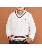 【ベベ オンライン ストア/BEBE ONLINE STORE / KIDS】の【POLO BCS(ポロ・ビーシーエス)*SLAP SLIPコラボ】襟ライン入りVネックトラッドニットプルオーバー(80~130cm) 人気、トレンドファッション・服の通販 founy(ファニー) ファッション Fashion キッズファッション Fashion for Kids トップス・カットソー Cut & Sew Tops コラボ Collaboration, Collab バランス Balance, Style Balance フレンチ French, French Style フロント Front, Front Design ワンポイント One Point, Statement Accent A/W・秋冬 Autumn/Winter おすすめ Recommended / Our Picks エレガント 上品 Elegant 2025年 2025 2025-2026秋冬・A/W Autumn/Winter 2025–26 AW25–26 thumbnail オフホワイト|ID: prp329100004961014 ipo3291000000037221357