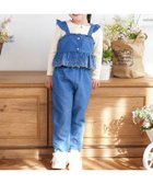 【ベベ オンライン ストア/BEBE ONLINE STORE / KIDS】のキラキラ刺しゅう裾スカラップ無地ドットライトオンスデニムセットアップ(90~130cm) ブルー系|ID: prp329100004961015 ipo3291000000037221369