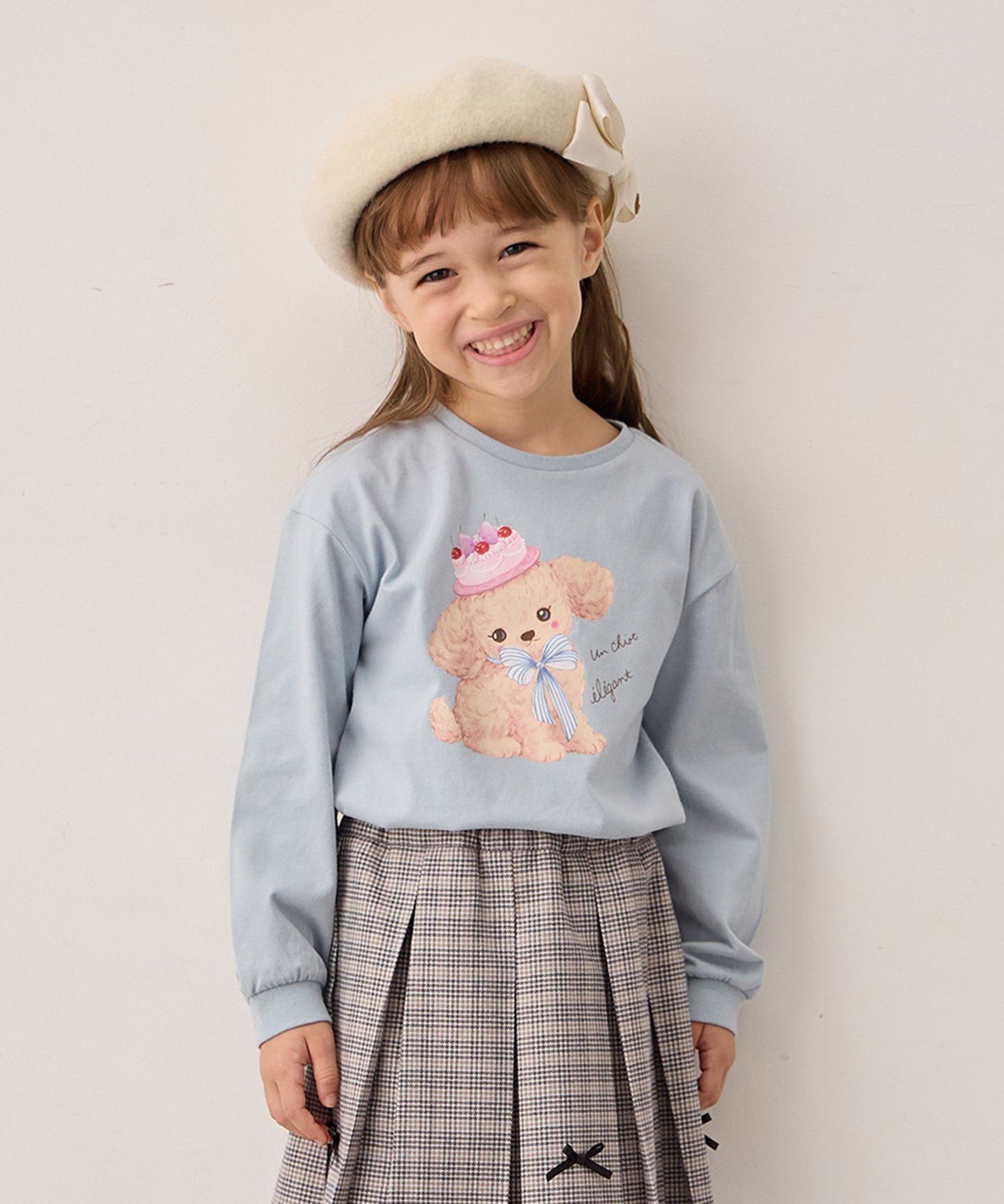 【エニー/ANY / KIDS】のアニマルモチーフ長袖Tシャツ インテリア・キッズ・メンズ・レディースファッション・服の通販 founy(ファニー) 　ファッション　Fashion　キッズファッション　Fashion for Kids　アニマル　Animal Print　ガーリー　Girly, Feminine Style　人気　Popular, Best Seller　長袖　Long Sleeve, Full Sleeve　プリント　Print, Printed Pattern　ポケット　Pocket, Pocket Detail　ラベンダー　Lavender　おすすめ　Recommended / Our Picks　ミント×トイプードル[062]|ID: prp329100004961019 ipo3291000000037221392