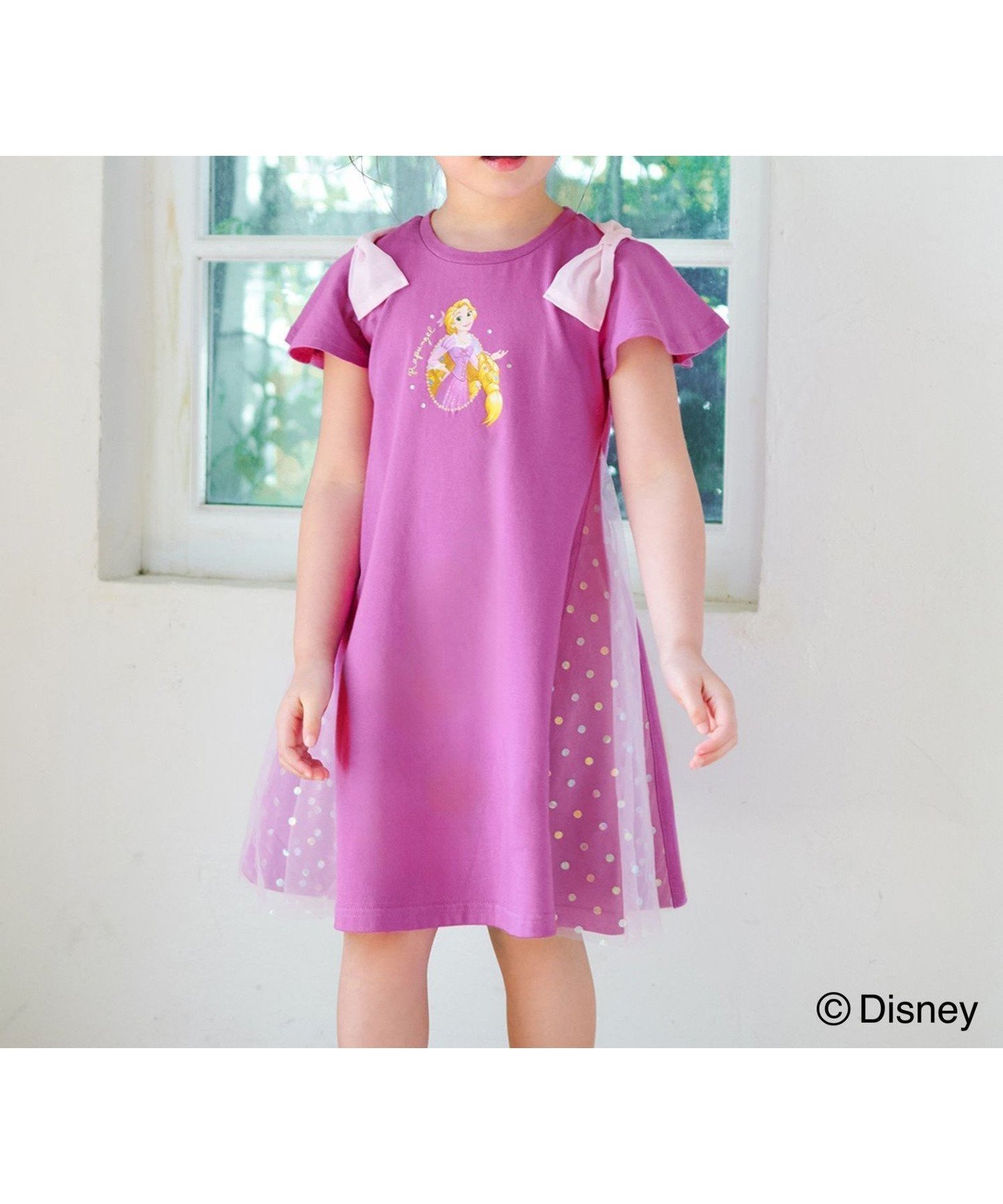 【エニー/ANY / KIDS】の【ディズニープリンセス/フローズン】カットソーワンピース 人気、トレンドファッション・服の通販 founy(ファニー) 　ファッション　Fashion　キッズファッション　Fashion for Kids　トップス・カットソー　Cut & Sew Tops　ワンピース　Dresses　おすすめ　Recommended / Our Picks　キャラクター　Character, Licensed Characters　スパンコール　Sequins, Sequin Embellishment　チュール　Tulip, Tulip Motif　ドット　Polka Dot, Dot Pattern　リボン　Ribbon, Bow　 other-1|ID: prp329100004961029 ipo3291000000037221435