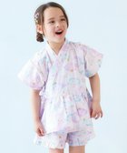 【デビロック/devirock / KIDS】のえらべるデザイン ペプラム ガールズ甚平 子供服 キッズ ベビー服 女の子 26SS 人気、トレンドファッション・服の通販 founy(ファニー) ファッション Fashion キッズファッション Fashion for Kids セパレート Separate, Two-Piece フリル Frill, Ruffle ブロード Broadcloth, Fine Cotton プリント Print, Printed Pattern ペプラム Peplum, Flared Hem リボン Ribbon, Bow 2026年 2026 2026春夏・S/S Spring/Summer 2026 SS26 thumbnail 004-ユニコーン-ライラック|ID: prp329100004961124 ipo3291000000037221942