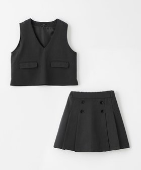 【ユナイテッドアローズ/UNITED ARROWS / KIDS】のベスト + タックスカート セット / キッズ 100cm-130cm 大人の最旬トレンドファッション＆コーディネート founy(ファウニー) ファッション Fashion キッズファッション Fashion for Kids インナー Innerwear オケージョン Occasion Wear 春 Spring キュロット Culottes, Wide Shorts シンプル Simple, Minimal セットアップ Set-Up, Coordinated Outfit チェック Check, Plaid, Tartan フォーマル Formal, Dressy ベスト Vest, Waistcoat ポケット Pocket, Pocket Detail アウトレット Outlet / Clearance おすすめ Recommended / Our Picks セレモニー Ceremony 入学式 Entrance Ceremony 卒業式 Graduation Ceremony 結婚式 Wedding 2025年 2025 2025春夏・S/S Spring/Summer 2025 SS25 |ID:prp329100004961184