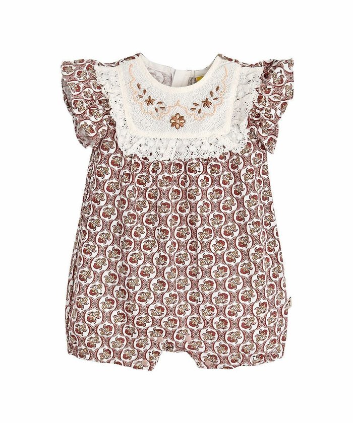 【モイモルン/moimoln / KIDS】のロシェフリルカバーオール インテリア・キッズ・メンズ・レディースファッション・服の通販 founy(ファニー) https://founy.com/ ファッション Fashion キッズファッション Fashion for Kids シンプル Simple, Minimal 人気 Popular, Best Seller パターン Pattern, Design Print フラワー Flower, Floral フリル Frill, Ruffle 半袖 Short Sleeve, Half Sleeve レース Lace, Lace Fabric おすすめ Recommended / Our Picks |ID: prp329100004961224 ipo3291000000037222408