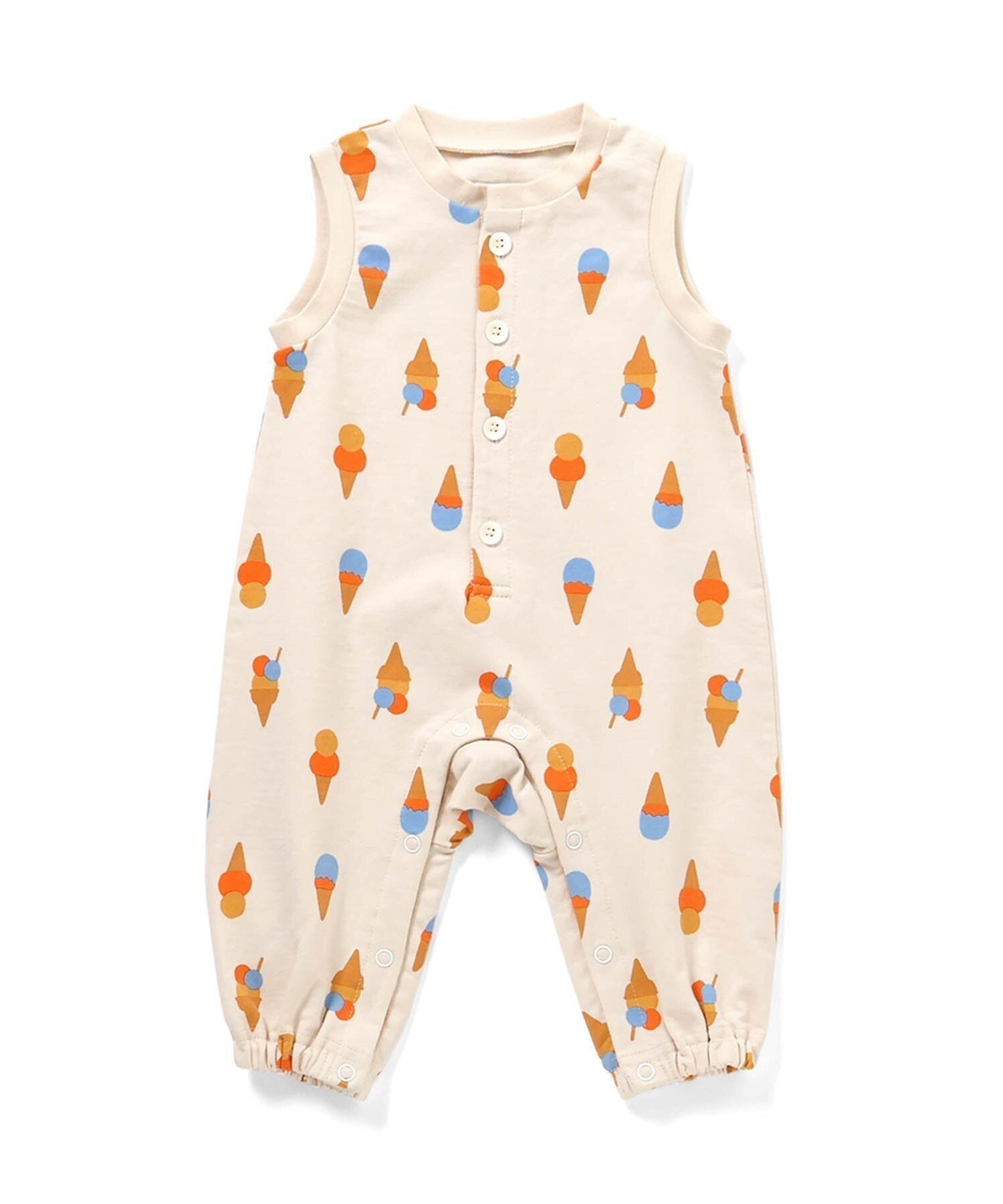 【エフオー オンラインストア/F.O.Online Store / KIDS】の【リンク】FUNNY総柄オールインワン インテリア・キッズ・メンズ・レディースファッション・服の通販 founy(ファニー) 　ファッション　Fashion　キッズファッション　Fashion for Kids　キナリ|ID: prp329100004961241 ipo3291000000037222485