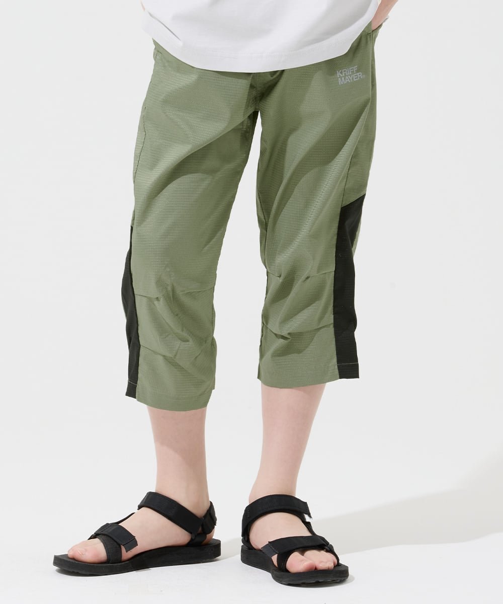 【クリフメイヤー キッズ/KRIFF MAYER / KIDS】のさらさらエアークロップド インテリア・キッズ・メンズ・レディースファッション・服の通販 founy(ファニー) 　ファッション　Fashion　キッズファッション　Fashion for Kids　クロップド　Cropped, Short Length　OLIVE GREEN|ID: prp329100004961245 ipo3291000000037222503