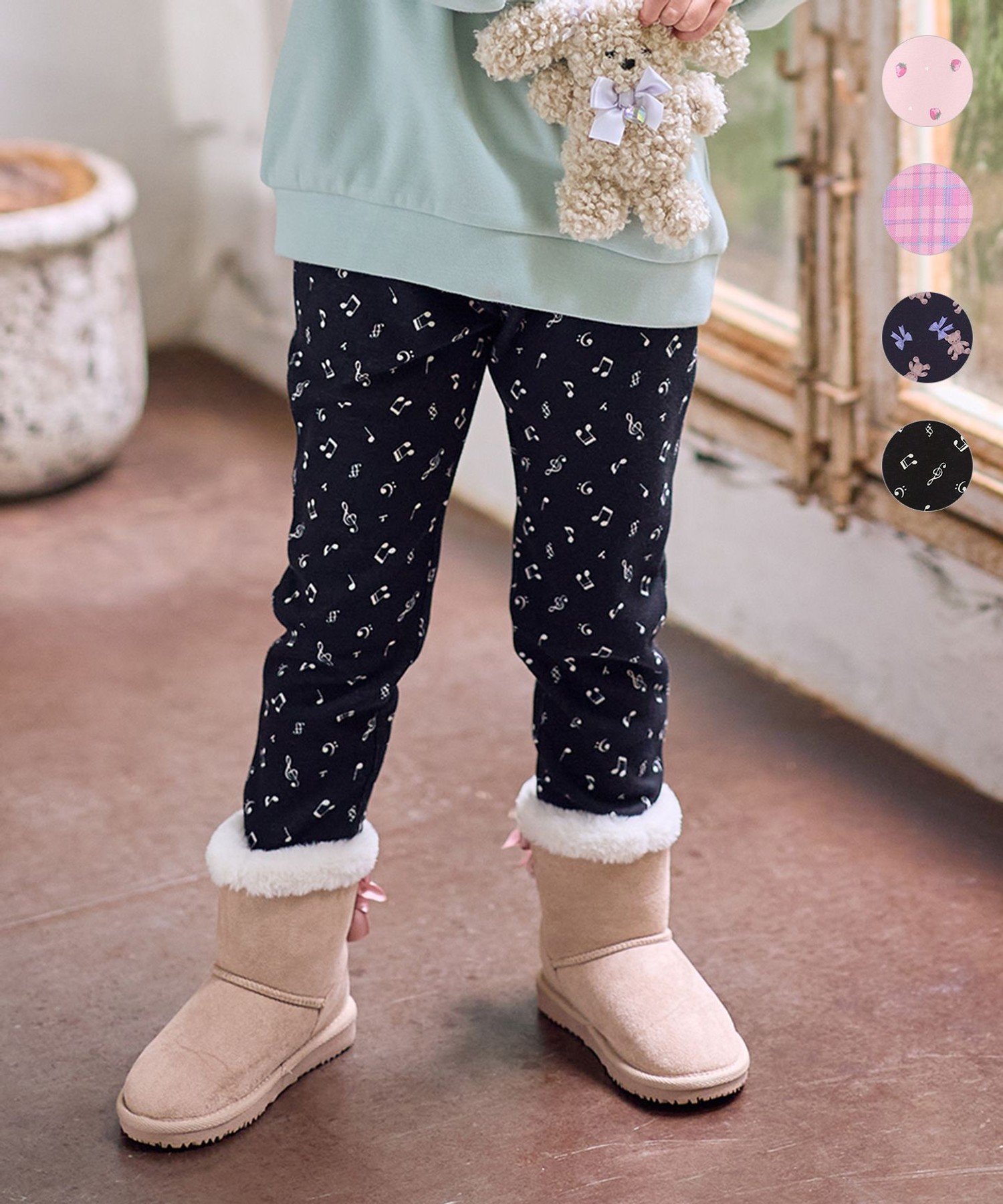 【エニー/ANY / KIDS】の7days 裏シャギー 総柄ガーリーパンツ 人気、トレンドファッション・服の通販 founy(ファニー) 　ファッション　Fashion　キッズファッション　Fashion for Kids　ボトムス　Bottoms　チェック　Check, Plaid, Tartan　プリント　Print, Printed Pattern　ポケット　Pocket, Pocket Detail　冬　Winter / This Winter　おすすめ　Recommended / Our Picks　 other-1|ID: prp329100004961285 ipo3291000000037222705