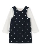 【ナルミヤ オンライン/NARUMIYA ONELINE / KIDS】の【リンク】肩リボンジャンスカセット 人気、トレンドファッション・服の通販 founy(ファニー) ファッション Fashion キッズファッション Fashion for Kids ジャンスカ Jumper Skirt, Pinafore Dress セットアップ Set-Up, Coordinated Outfit ドット Polka Dot, Dot Pattern ベビー Baby, Babywear ポケット Pocket, Pocket Detail リボン Ribbon, Bow エレガント 上品 Elegant 無地 Plain, Solid Color thumbnail 紺|ID: prp329100004961333 ipo3291000000037222928