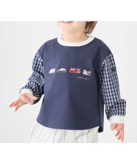 【ナルミヤ オンライン/NARUMIYA ONELINE / KIDS】の働く車 袖布帛長袖Tシャツ 人気、トレンドファッション・服の通販 founy(ファニー) ファッション Fashion キッズファッション Fashion for Kids カットソー Cut and Sewn Top ポケット Pocket, Pocket Detail 長袖 Long Sleeve, Full Sleeve |ID:prp329100004961338