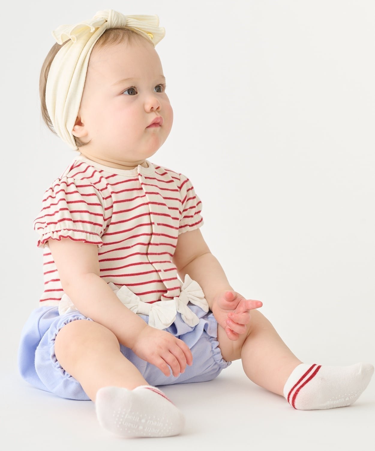 【ナルミヤ オンライン/NARUMIYA ONELINE / KIDS】のリボンつきボーダー切り替え2wayオール 人気、トレンドファッション・服の通販 founy(ファニー) 　ファッション　Fashion　キッズファッション　Fashion for Kids　ドレス　Dress, One-Piece　バランス　Balance, Style Balance　ボーダー　Border, Stripe　ポケット　Pocket, Pocket Detail　リボン　Ribbon, Bow　 other-1|ID: prp329100004961340 ipo3291000000037222964