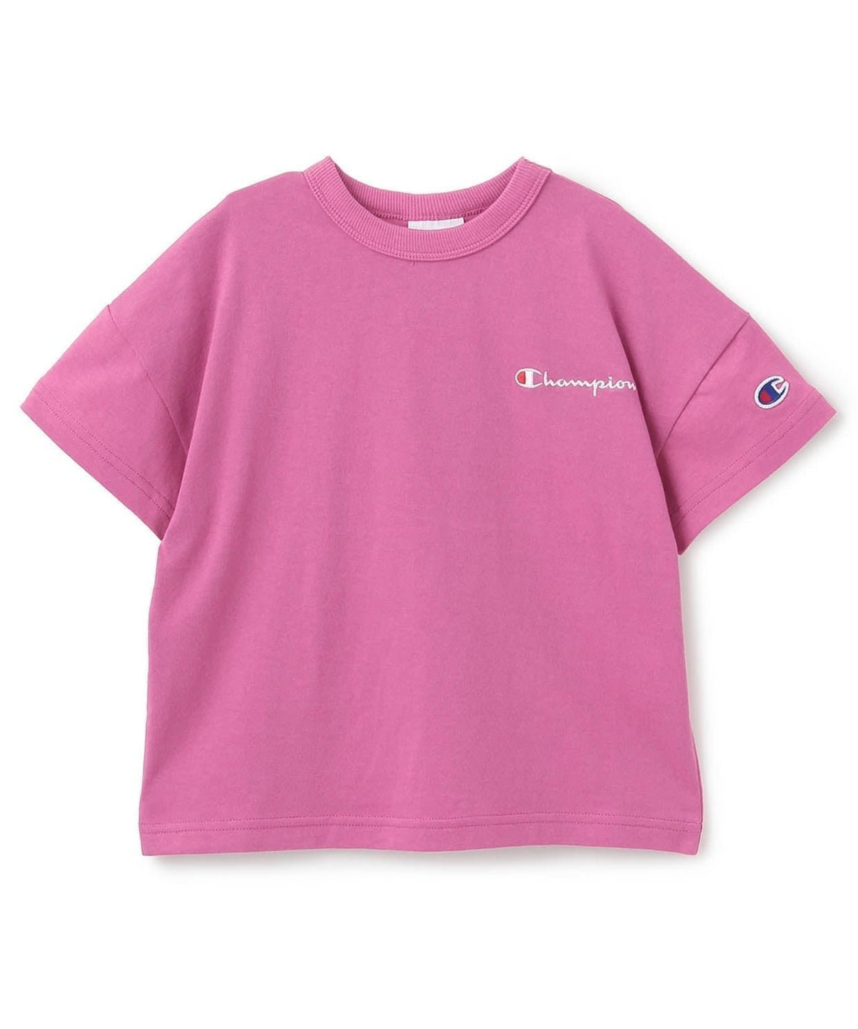 【ナルミヤ オンライン/NARUMIYA ONELINE / KIDS】の【チャンピオン】ルーズフィット半袖T インテリア・キッズ・メンズ・レディースファッション・服の通販 founy(ファニー) 　ファッション　Fashion　キッズファッション　Fashion for Kids　シンプル　Simple, Minimal　ポケット　Pocket, Pocket Detail　ルーズ　Loose, Oversized　ワンポイント　One Point, Statement Accent　半袖　Short Sleeve, Half Sleeve　パープル|ID: prp329100004961353 ipo3291000000037223039