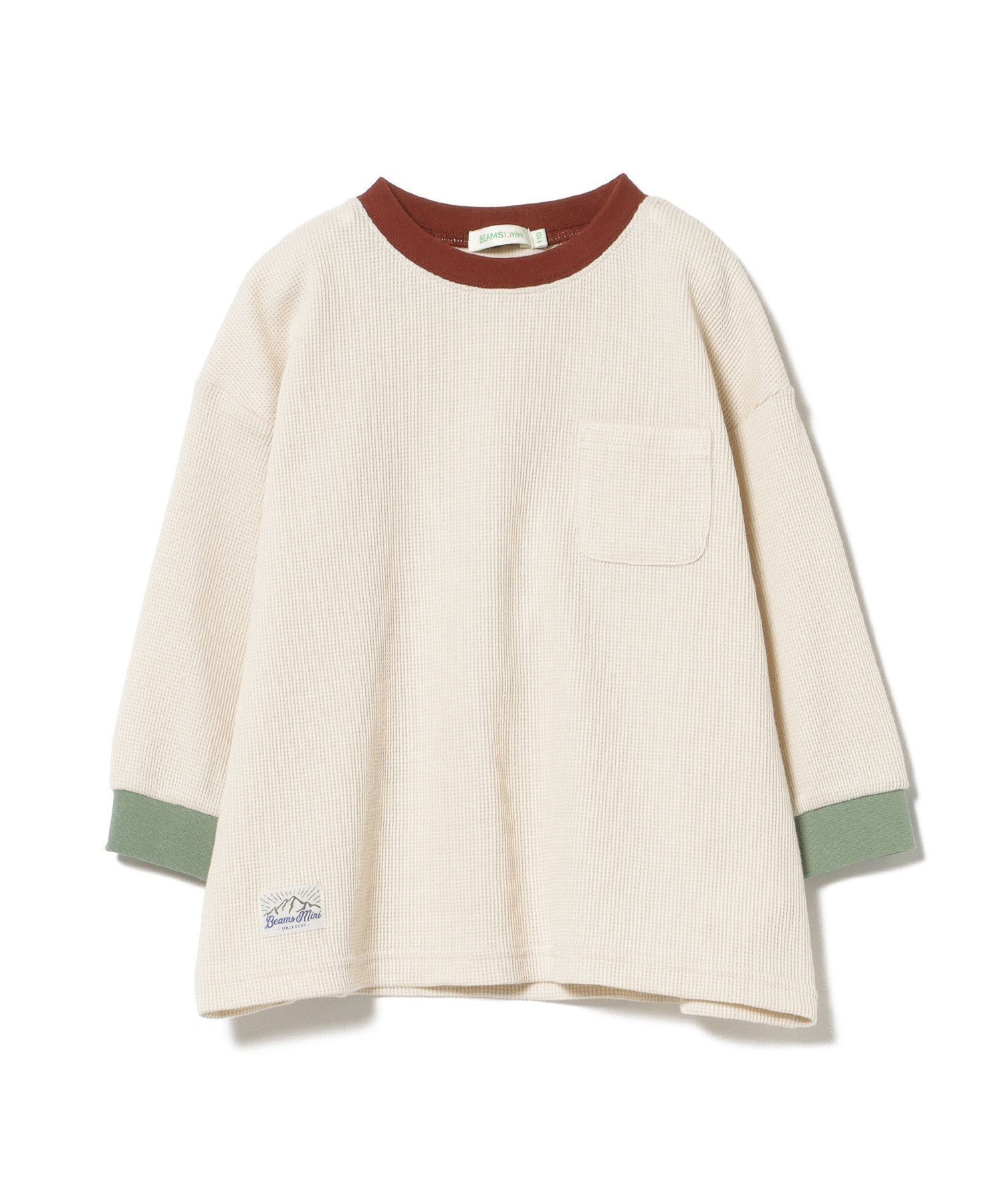 【ビームス ミニ/BEAMS mini / KIDS】のワッフル Tシャツ 2026SS(90~140cm) インテリア・キッズ・メンズ・レディースファッション・服の通販 founy(ファニー) 　ファッション　Fashion　キッズファッション　Fashion for Kids　長袖　Long Sleeve, Full Sleeve　ベーシック　Basic, Essential　リラックス　Relax, Relaxed Fit　ワイド　Wide, Wide Fit　ワッフル　Waffle, Waffle Knit　2026年　2026　2026春夏・S/S　Spring/Summer 2026 SS26　IVORY|ID: prp329100004961377 ipo3291000000037223178