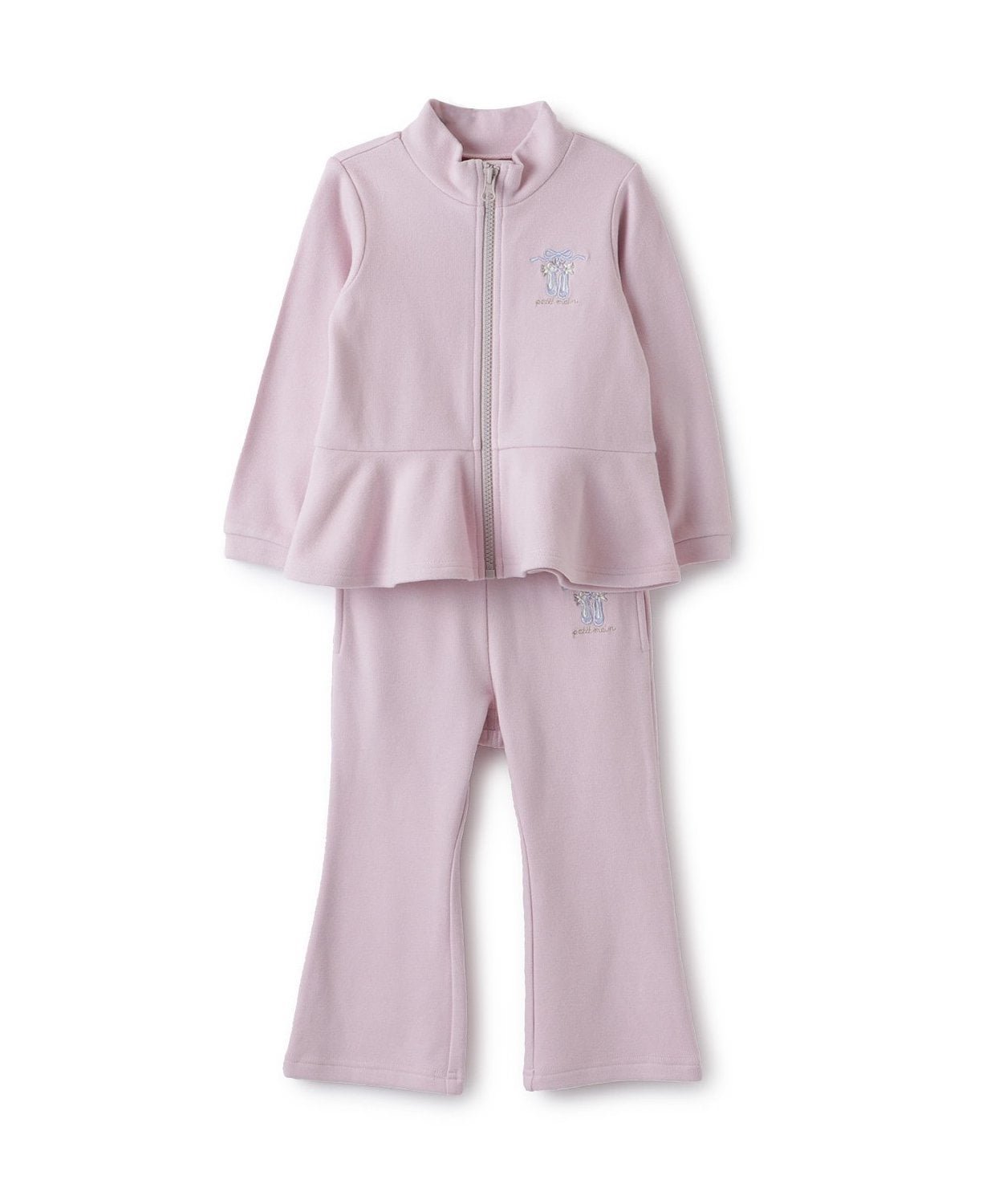 【ナルミヤ オンライン/NARUMIYA ONELINE / KIDS】の【バレエ】ペプラムジップアップパンツSET インテリア・キッズ・メンズ・レディースファッション・服の通販 founy(ファニー) 　ファッション　Fashion　キッズファッション　Fashion for Kids　ボトムス　Bottoms　シンプル　Simple, Minimal　セットアップ　Set-Up, Coordinated Outfit　バレエ　Ballet, Ballet Style　フレア　Flare, Flared　ポケット　Pocket, Pocket Detail　エレガント 上品　Elegant　防寒　Cold Protection, Winter-Ready　ライト ピンク|ID: prp329100004961391 ipo3291000000037223231