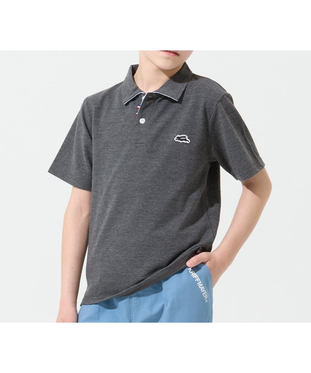【クリフメイヤー キッズ/KRIFF MAYER / KIDS】のおでかけポロ インテリア・キッズ・メンズ・レディースファッション・服の通販 founy(ファニー) 　ファッション　Fashion　キッズファッション　Fashion for Kids　スリット　Slit, Slit Detail　ベーシック　Basic, Essential　ポロシャツ　Polo Shirt, Collared Tee　ワンポイント　One Point, Statement Accent　切替　Switching, Contrast Panel　吸水　Absorbent, Quick-Dry　CHARCOAL|ID: prp329100004961395 ipo3291000000037223246