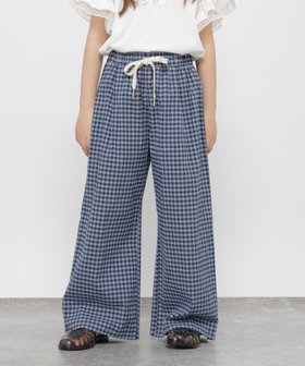 【グローバルワーク/GLOBAL WORK / KIDS】のサッカータックイージーパンツ/キッズ/ 646208 大人の最旬トレンドファッション＆コーディネート founy(ファウニー) ファッション Fashion キッズファッション Fashion for Kids ボトムス Bottoms おすすめ Recommended / Our Picks コンパクト Compact, Small Size サッカー Seersucker, Summer Fabric サンダル Sandals, Summer Shoes バランス Balance, Style Balance ポケット Pocket, Pocket Detail リボン Ribbon, Bow リラックス Relax, Relaxed Fit ワイド Wide, Wide Fit 夏 Summer |ID:prp329100004961442