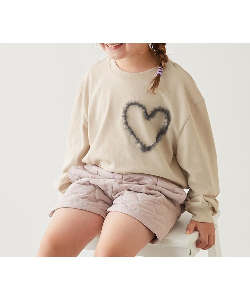 【デビロック/devirock / KIDS】のえらべるチュールモチーフ 長袖Tシャツ 子供服 キッズ 女の子 ロンT 26SS インテリア・キッズ・メンズ・レディースファッション・服の通販 founy(ファニー) 　ファッション　Fashion　キッズファッション　Fashion for Kids　チュール　Tulip, Tulip Motif　デニム　Denim, Jeans Material　長袖　Long Sleeve, Full Sleeve　ワイド　Wide, Wide Fit　おすすめ　Recommended / Our Picks　2026年　2026　2026春夏・S/S　Spring/Summer 2026 SS26　008-ハート-アイボリー|ID: prp329100004961464 ipo3291000000037223615