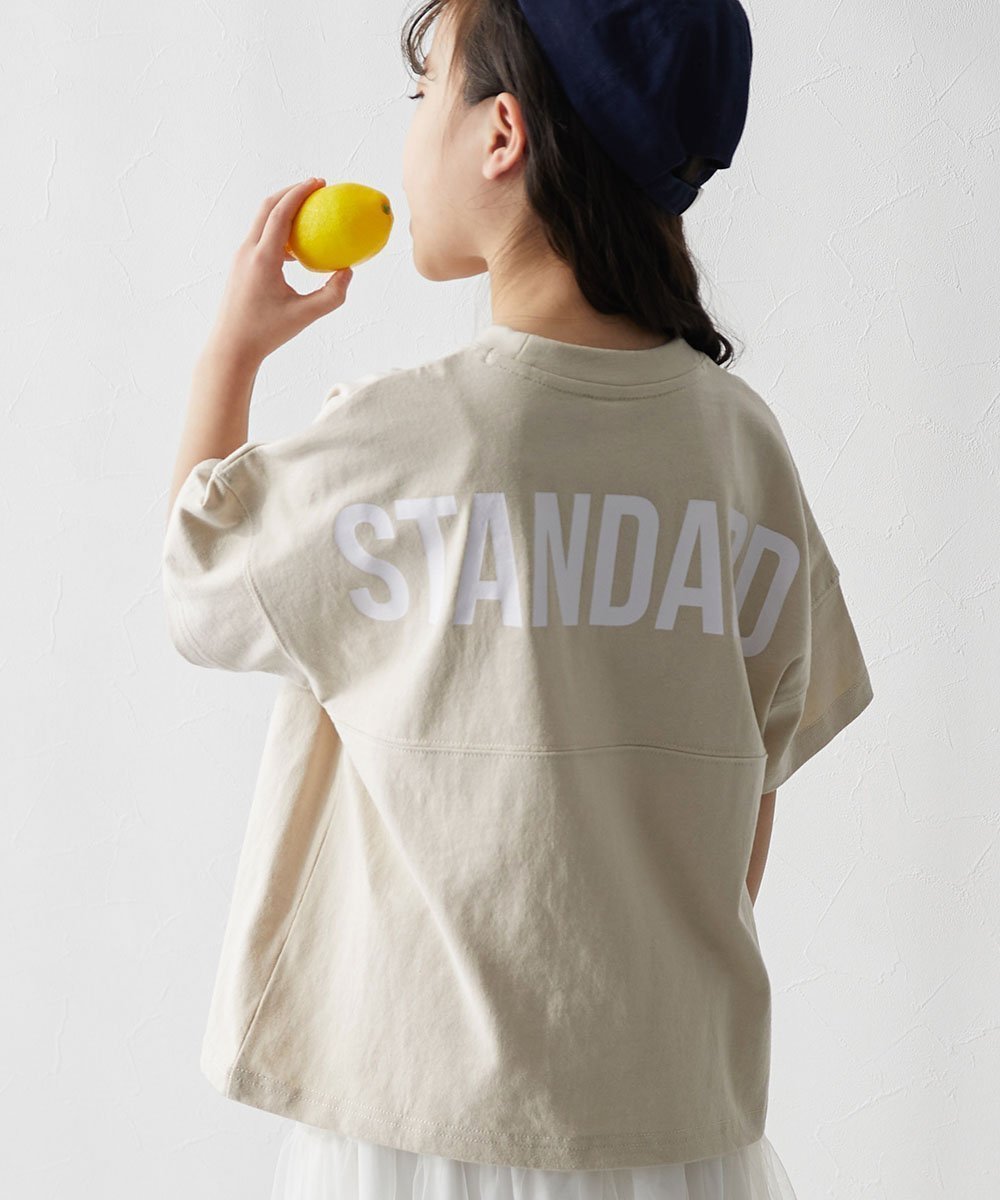 【デビロック/devirock / KIDS】の綿100% 型崩れしにくい STANDARD バックロゴプリント 半袖Tシャツ 子供服 26SS インテリア・キッズ・メンズ・レディースファッション・服の通販 founy(ファニー) 　ファッション　Fashion　キッズファッション　Fashion for Kids　カラフル　Colorful Design　ハーフ　Half, Half-Length　プリント　Print, Printed Pattern　半袖　Short Sleeve, Half Sleeve　夏　Summer　2026年　2026　2026春夏・S/S　Spring/Summer 2026 SS26　ベージュ|ID: prp329100004961476 ipo3291000000037223701