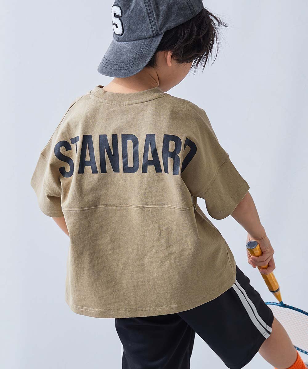 【デビロック/devirock / KIDS】の綿100% 型崩れしにくい STANDARD バックロゴプリント 半袖Tシャツ 子供服 26SS インテリア・キッズ・メンズ・レディースファッション・服の通販 founy(ファニー) 　ファッション　Fashion　キッズファッション　Fashion for Kids　カラフル　Colorful Design　ハーフ　Half, Half-Length　プリント　Print, Printed Pattern　半袖　Short Sleeve, Half Sleeve　夏　Summer　2026年　2026　2026春夏・S/S　Spring/Summer 2026 SS26　ダークベージュ|ID: prp329100004961476 ipo3291000000037223708