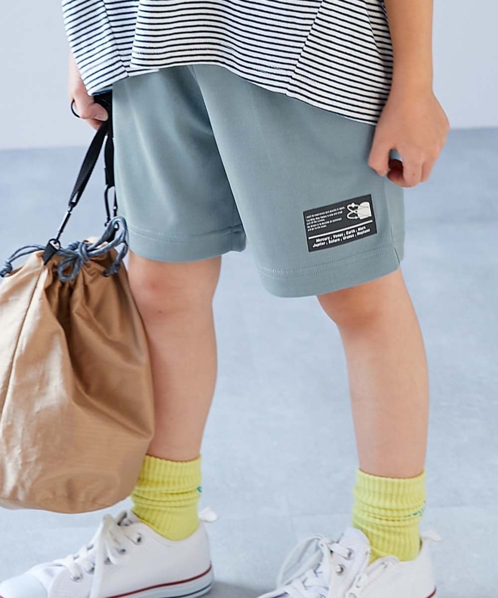 【デビロック/devirock / KIDS】の【涼感 サラッとメッシュ】* デビラボ プリント ハーフパンツ 子供服 キッズ 26SS インテリア・キッズ・メンズ・レディースファッション・服の通販 founy(ファニー) 　ファッション　Fashion　キッズファッション　Fashion for Kids　ボトムス　Bottoms　ストレッチ　Stretch, Stretchy Fabric　ハーフ　Half, Half-Length　プリント　Print, Printed Pattern　メッシュ　Mesh, Net Fabric　夏　Summer　2026年　2026　2026春夏・S/S　Spring/Summer 2026 SS26　006-ロゴ2-ダスティブルー|ID: prp329100004961483 ipo3291000000037223750