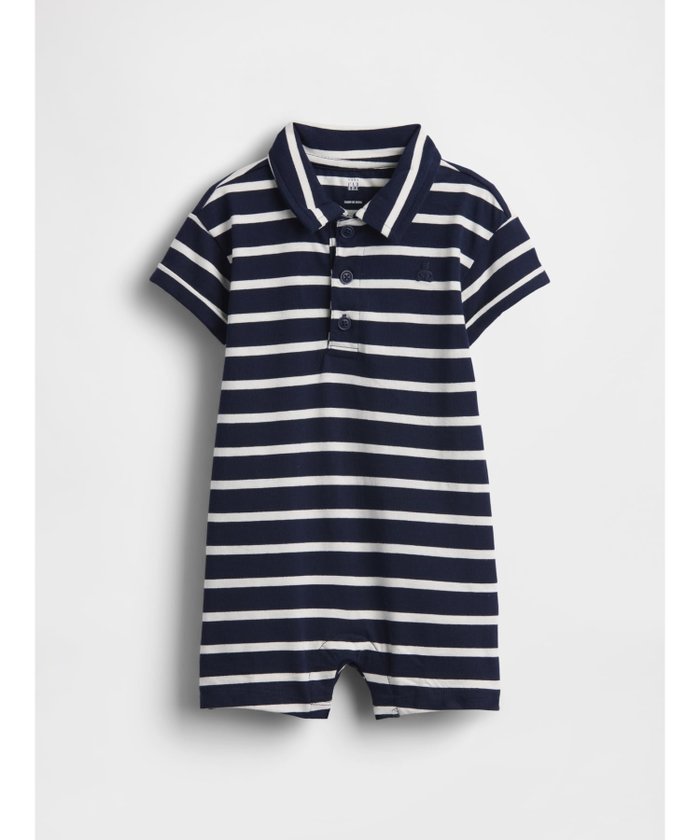 【ギャップ/GAP / KIDS】のジャージー ポロ ショートオール (ベビー) インテリア・キッズ・メンズ・レディースファッション・服の通販 founy(ファウニー) https://founy.com/ ファッション Fashion キッズファッション Fashion for Kids ショート Short, Short Length ストライプ Stripe, Striped Pattern ベビー Baby, Babywear 半袖 Short Sleeve, Half Sleeve |ID: prp329100004961532 ipo3291000000037223974