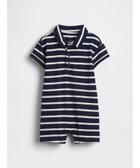 【ギャップ/GAP / KIDS】のジャージー ポロ ショートオール (ベビー) 人気、トレンドファッション・服の通販 founy(ファニー) ファッション Fashion キッズファッション Fashion for Kids ショート Short, Short Length ストライプ Stripe, Striped Pattern ベビー Baby, Babywear 半袖 Short Sleeve, Half Sleeve thumbnail NAVY WHITE STRIPE|ID: prp329100004961532 ipo3291000000037223977
