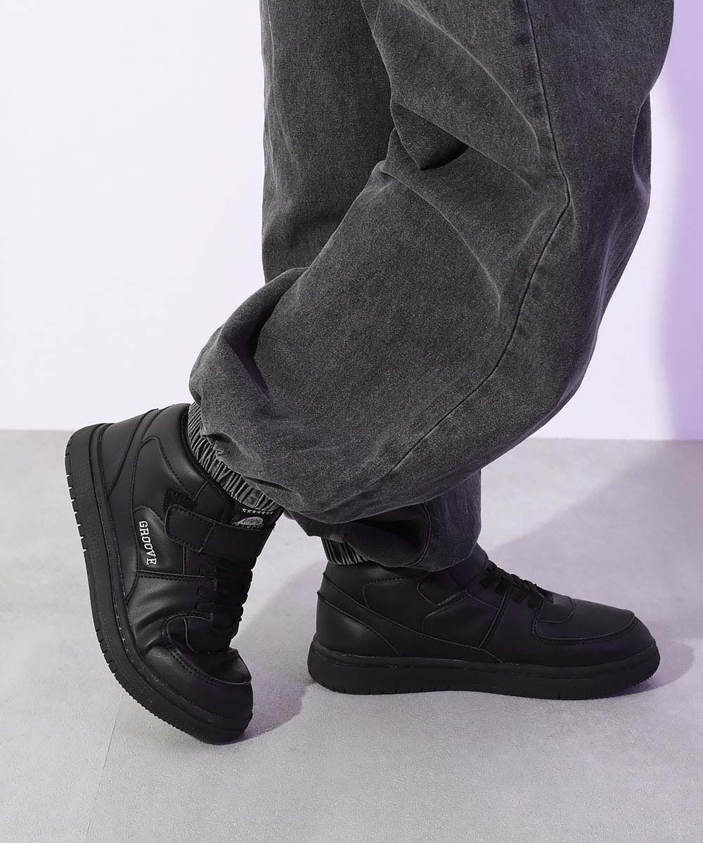 【デビロック/devirock / KIDS】のクッションインソール付き 防滑 ミッドカットスニーカー 子供服 キッズ 男の子 26SS インテリア・キッズ・メンズ・レディースファッション・服の通販 founy(ファニー) 　ファッション　Fashion　キッズファッション　Fashion for Kids　インソール　Shoe Insole　エナメル　Patent Leather　クッション　Cushion, Throw Pillow　シンプル　Simple, Minimal　スニーカー　Sneakers, Trainers　2026年　2026　2026春夏・S/S　Spring/Summer 2026 SS26　002-ブラック|ID: prp329100004961545 ipo3291000000037224040