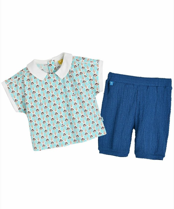 【モイモルン/moimoln / KIDS】の【セットアップ】ブルーピーコックトップス パンツ インテリア・キッズ・メンズ・レディースファッション・服の通販 founy(ファニー) https://founy.com/ ファッション Fashion キッズファッション Fashion for Kids トップス・カットソー Cut & Sew Tops ボトムス Bottoms セットアップ Matching Sets キッズトップス Tops おすすめ Recommended / Our Picks ストレッチ Stretch, Stretchy Fabric セットアップ Set-Up, Coordinated Outfit プリント Print, Printed Pattern |ID: prp329100004961573 ipo3291000000037224163