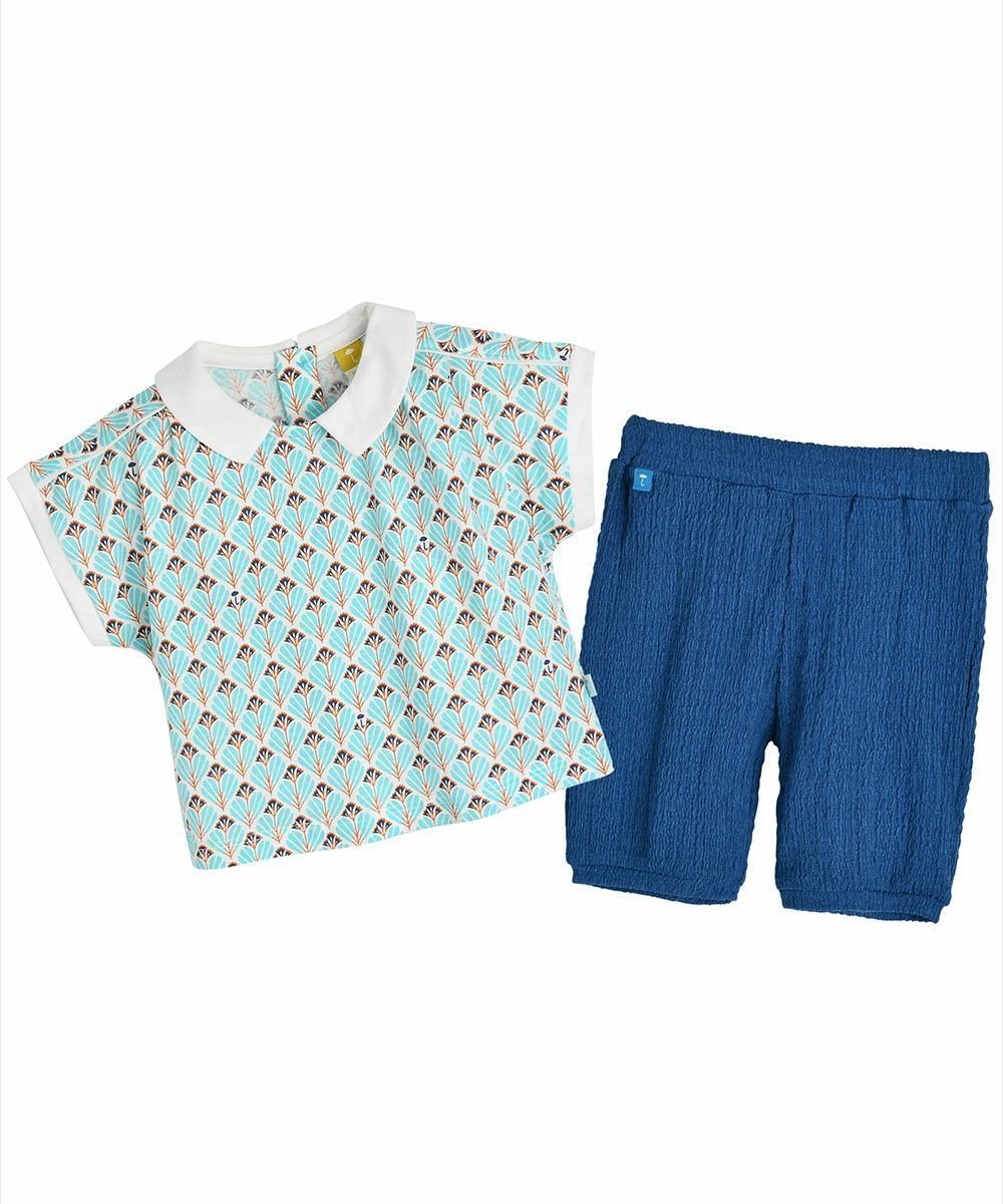【モイモルン/moimoln / KIDS】の【セットアップ】ブルーピーコックトップス パンツ 人気、トレンドファッション・服の通販 founy(ファニー) 　ファッション　Fashion　キッズファッション　Fashion for Kids　トップス・カットソー　Cut & Sew Tops　ボトムス　Bottoms　セットアップ　Matching Sets　キッズトップス　Tops　おすすめ　Recommended / Our Picks　ストレッチ　Stretch, Stretchy Fabric　セットアップ　Set-Up, Coordinated Outfit　プリント　Print, Printed Pattern　 other-1|ID: prp329100004961573 ipo3291000000037224163