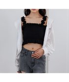 【レピピアルマリオ/repipi armario / KIDS】のシャーリングベアタンクトップ 人気、トレンドファッション・服の通販 founy(ファニー) ファッション Fashion キッズファッション Fashion for Kids おすすめ Recommended / Our Picks インナー Innerwear サロペット Overalls, Salopette シアー Sheer, See-Through シャーリング Shirring, Ruched タンク Tank Top, Sleeveless Top トレンド Trend, Trending Now ドット Polka Dot, Dot Pattern メッシュ Mesh, Net Fabric ロング Long, Long-Length 定番 Standard, Basic Item thumbnail ブラック09|ID: prp329100004961577 ipo3291000000037224181